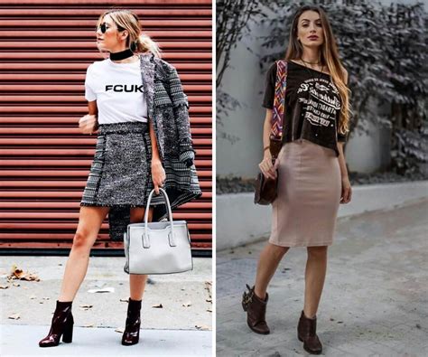 Looks com Saia e Bota de Cano Curto: Estilo e Versatilidade .